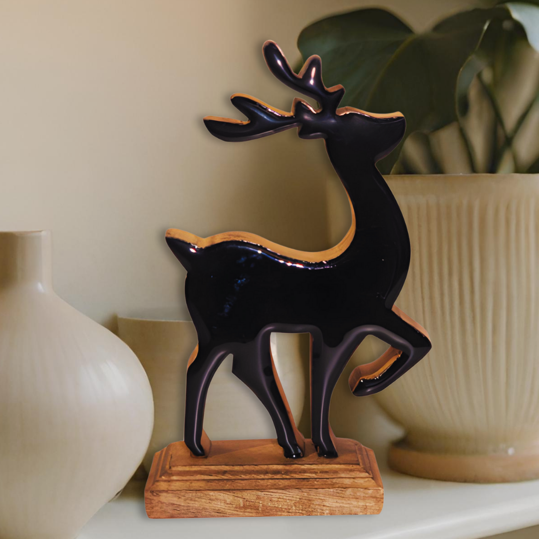 Black Charm Deer | Charcoal Charm Deer | Decorvana
