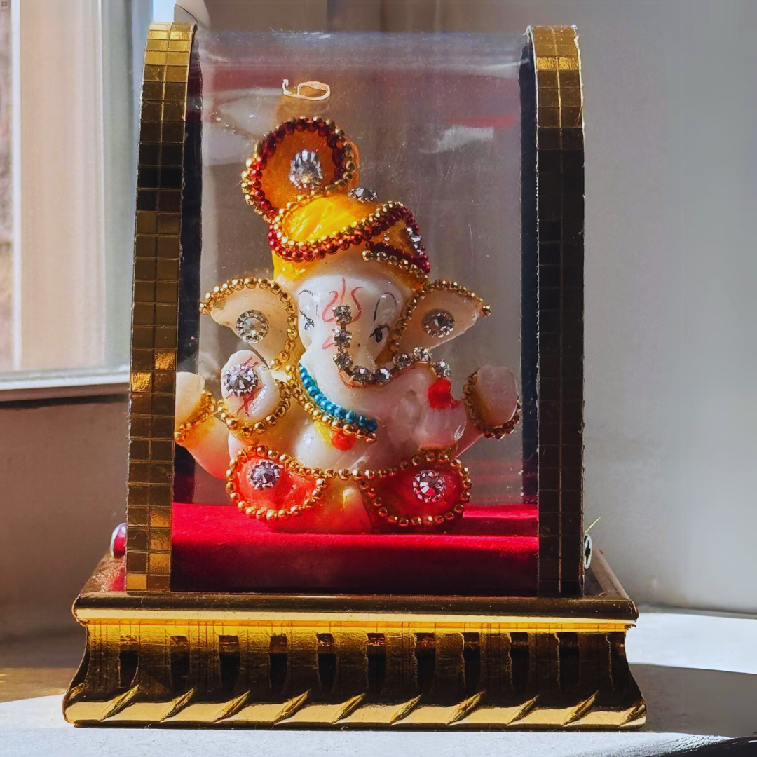 Ganesh Glass Showcase | Elegant Ganesh Showcase | Decorvana