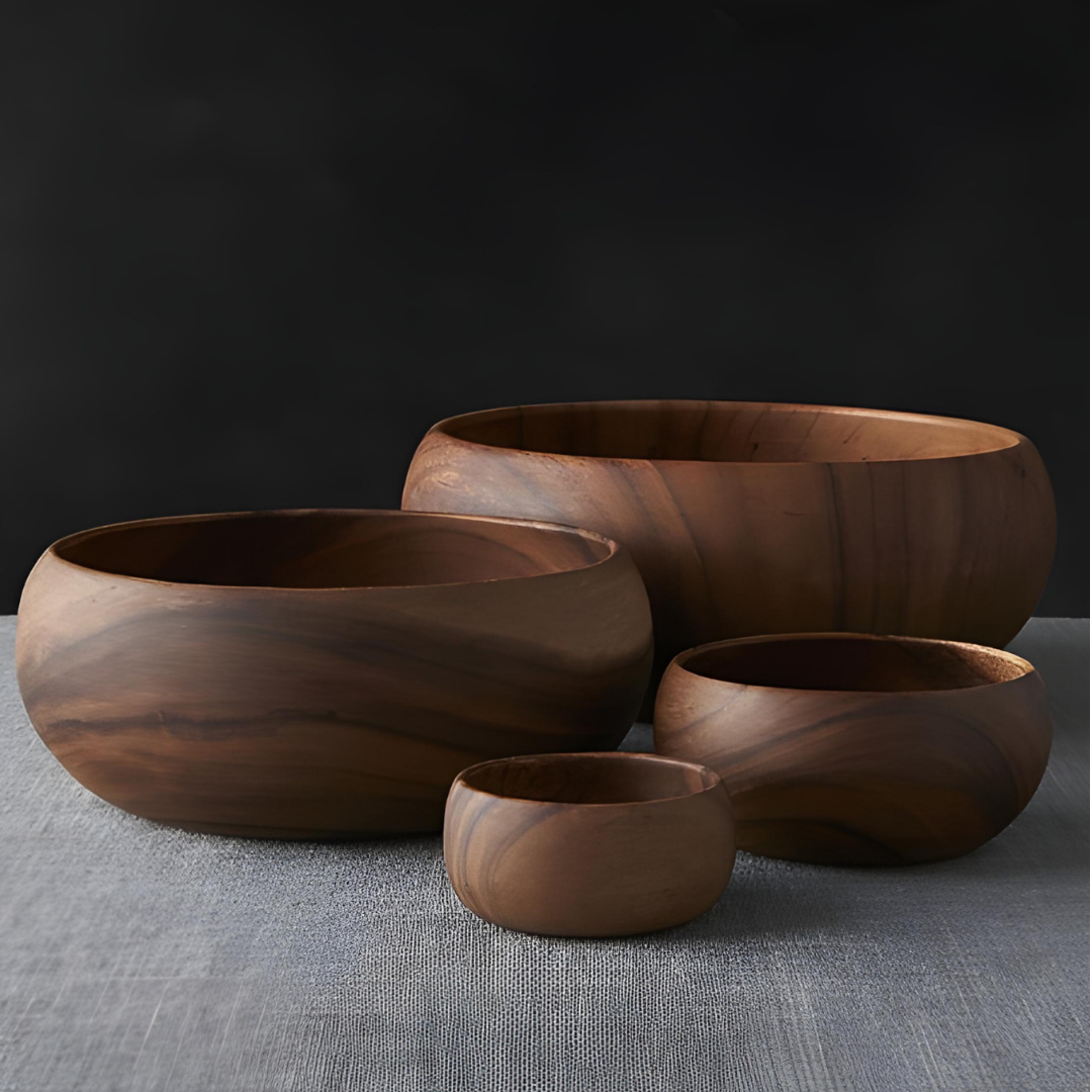 Wooden Bowl Quartet | Modernity Wooden Bowl | Decorvana