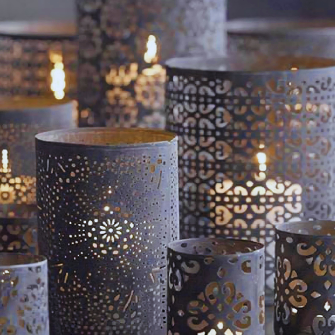 Earthy Intricate Candle Veils
