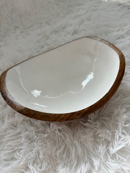 Handcrafted Wooden Bowl and Spoon Set From Gujrat