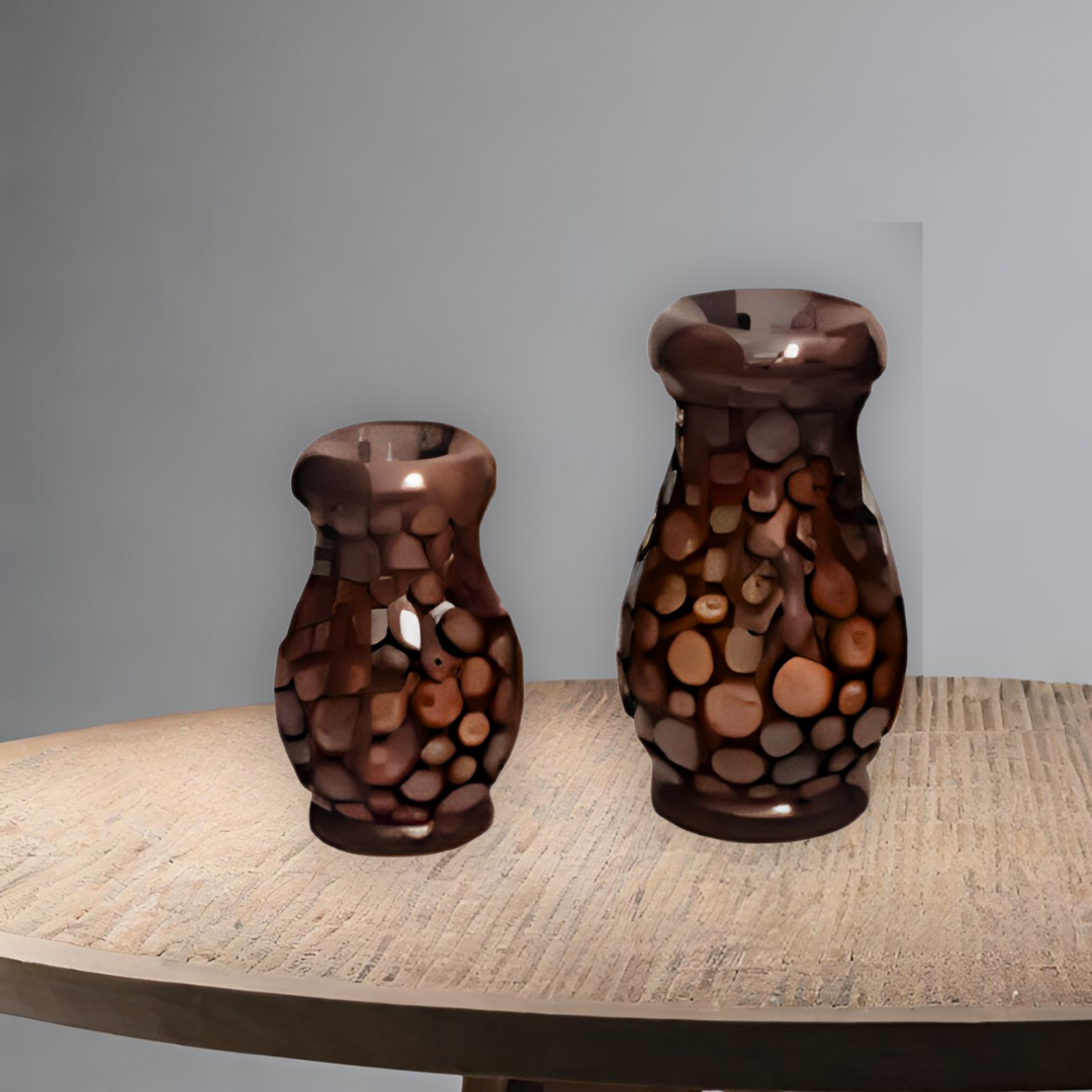 Opulent Orchard Wooden Vases