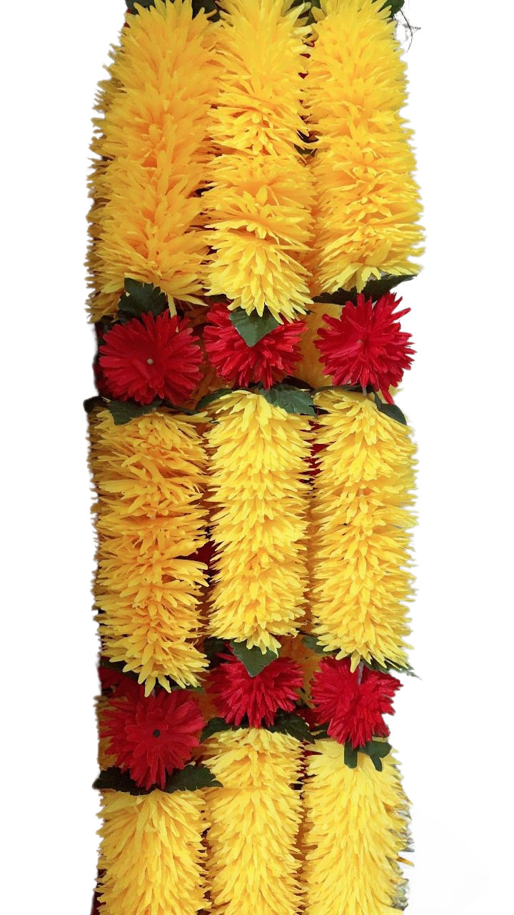 6 ft Red & Yellow Flower Garland